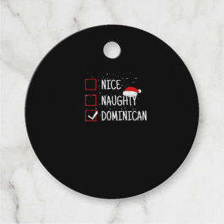 Nice Naughty Dominican Christmas List  Geschenkanhänger