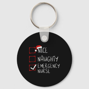 Nice Naughty Emergency Nurgency Weihnachtsliste Er Schlüsselanhänger