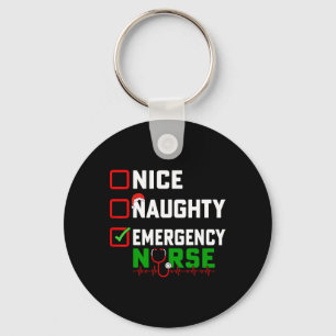 Nice Naughty Emergency Nurse Xmas Er Pflege Chris Schlüsselanhänger