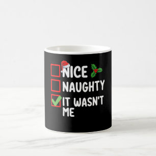 Nice Naughty Es war nicht ich Weihnachtsliste Fami Kaffeetasse