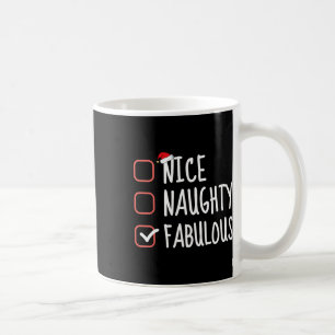 Nice Naughty Fabulous Funny Christmas List Santa C Kaffeetasse