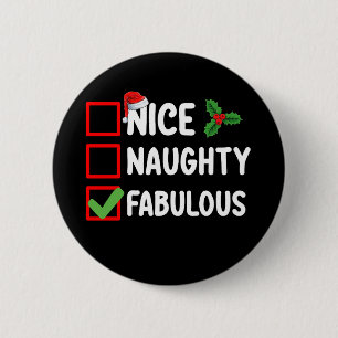 Nice Naughty Fabulous Funny Weihnachtsliste H Button