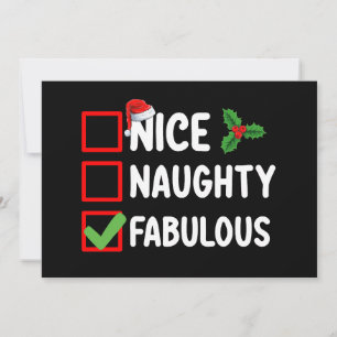 Nice Naughty Fabulous Funny Weihnachtsliste H Einladung