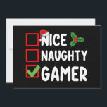 Nice Naughty Gamer Christmas List Gaming Santa Einladung<br><div class="desc">Nice Naughty Gamer Christmas List Gaming Santa</div>
