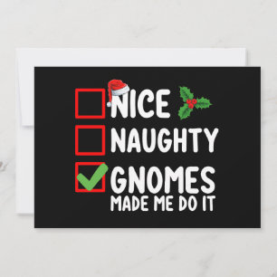 Nice Naughty Gnomes ließ mich machen, es Weihnacht Einladung
