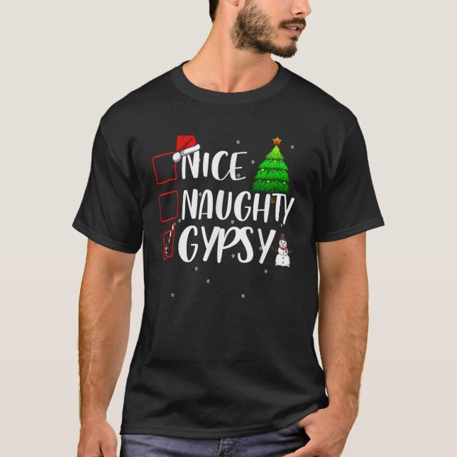 Nice Naughty Gypsy Roma Christmas Matching Top  (Vorderseite)