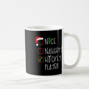Nice Naughty Hockey Player Sonniges Weihnachtskost Kaffeetasse