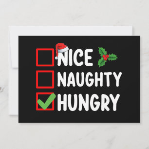Nice Naughty Hunger Weihnachtsliste Familienurlaub Einladung