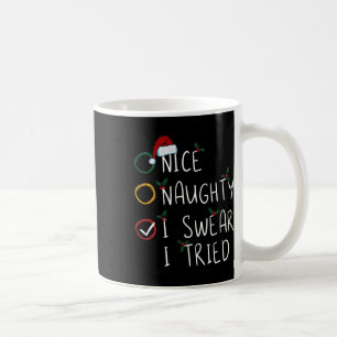 Nice Naughty I Sweet I Tried Christmas List Xmas S Kaffeetasse