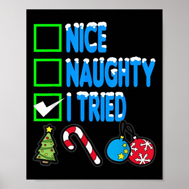 Nice Naughty I Tried  Poster (Vorne)