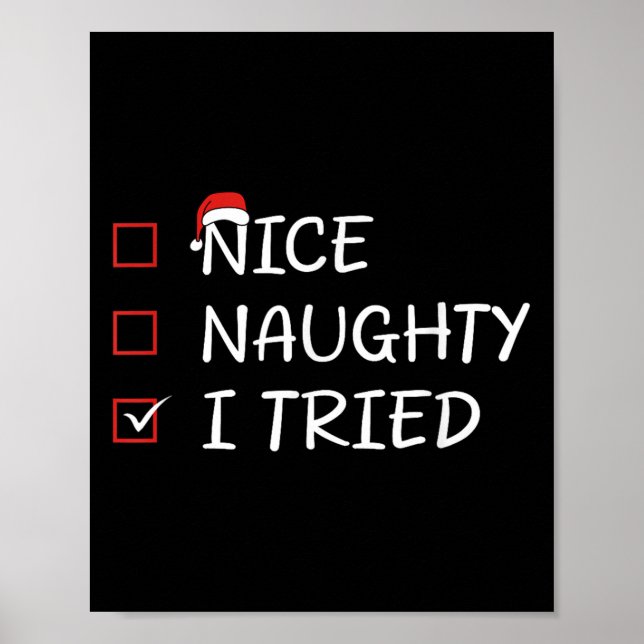 Nice Naughty I Tried  Poster (Vorne)