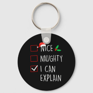 Nice Naughty ich kann Weihnachten Familie Matchi e Schlüsselanhänger