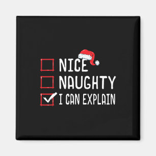 Nice Naughty ich kann Weihnachten Liste 1 erklären Magnet