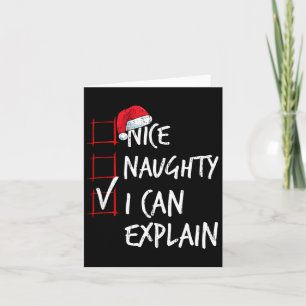 Nice Naughty ich kann Weihnachten Liste Santa Co e Karte