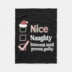 Nice Naughty Innocent bis Proven Guilty Christma Fleecedecke