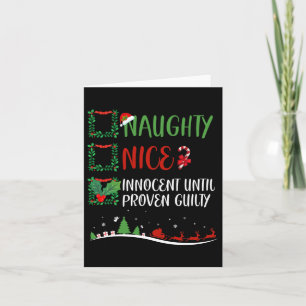 Nice Naughty Innocent bis Proven Guilty Christma Karte
