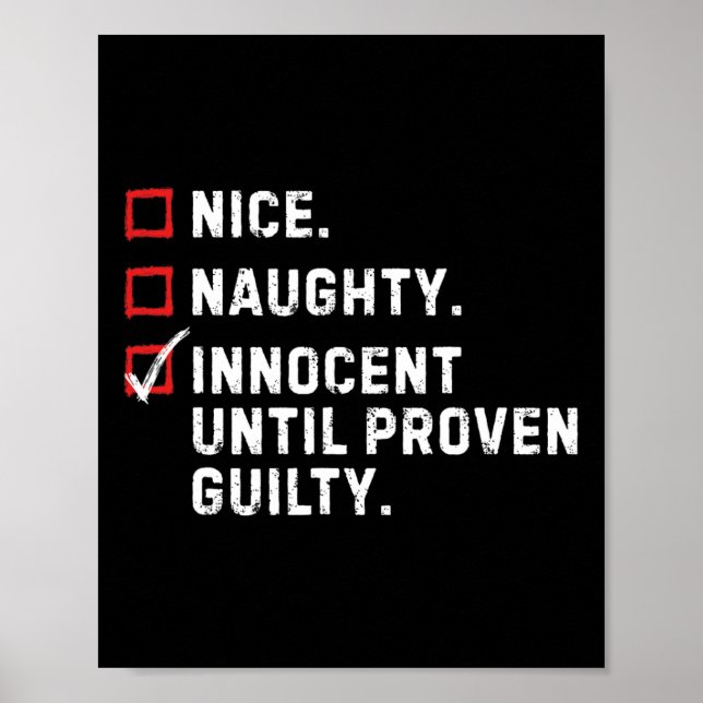 Nice Naughty Innocent bis Proven Guilty Funny Xm Poster (Vorne)