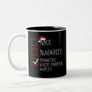 Nice naughty Innocent bis Proven Guilty Zweifarbige Tasse