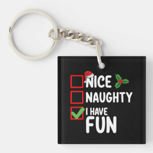 Nice Naughty J'Ai Fun Père Noël Christmas List