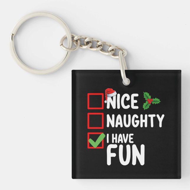 Nice Naughty J'Ai Fun Père Noël Christmas List (Devant)