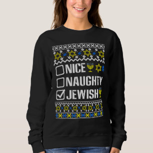 Nice Naughty Jewish Hanoukka Chanukah Juive Sweat