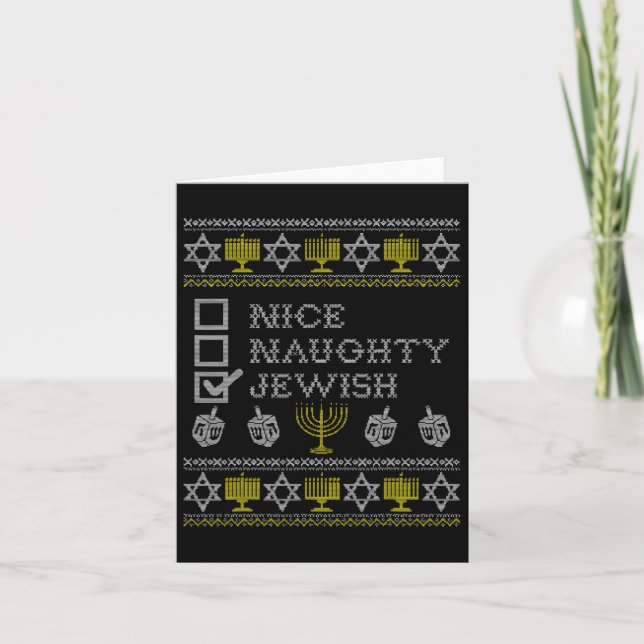 Nice Naughty Jewish Karte (Vorderseite)