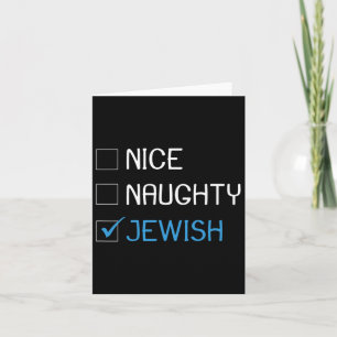 Nice Naughty jüdischen Juden Jokes Hanukka Hannuka Karte