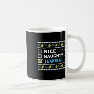 Nice Naughty jüdischen Ugly Hanukkah Sweater Chanu Kaffeetasse