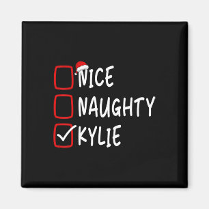 Nice Naughty Kylie Personalisiert Name Christmas C Magnet