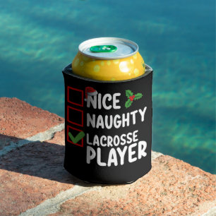 Nice Naughty Lacrosse Player Weihnachtsliste Dosenkühler