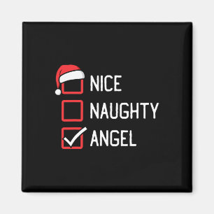 Nice Naughty List Engel Christmas 1 Magnet