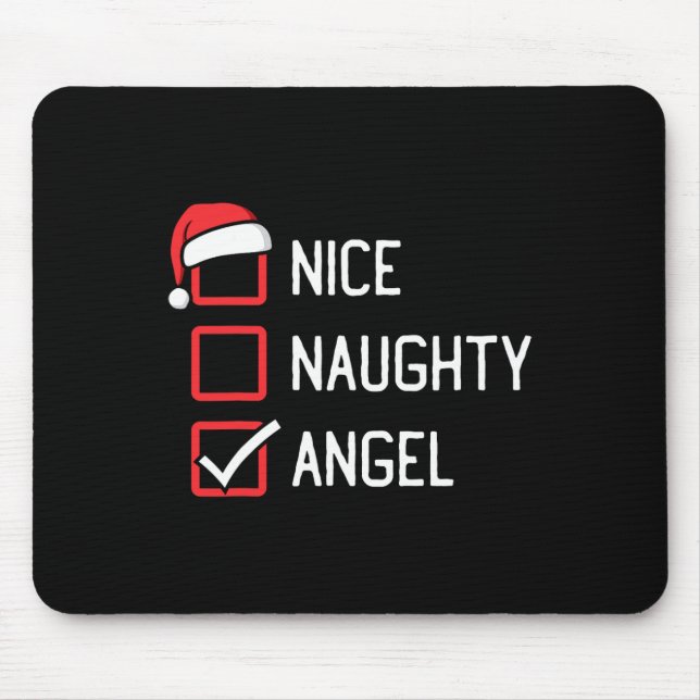 Nice Naughty List Engel Christmas 1 Mousepad (Vorne)