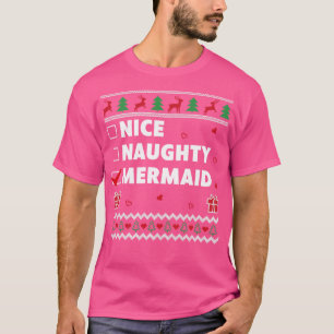 Nice Naughty List Ugge Weihnachtsdesign Funny Merm T-Shirt