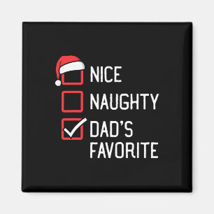 Nice Naughty List Vaters Lieblingsweihnachtsfest Magnet
