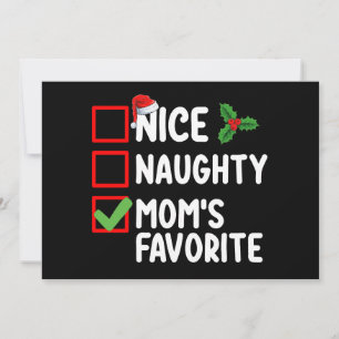 Nice Naughty Mama Lieblingsweihnachtsfamilie Einladung