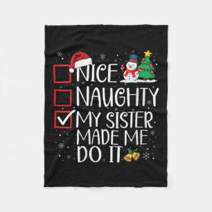 Nice Naughty my Sister ließ mich machen, Weihnacht Fleecedecke
