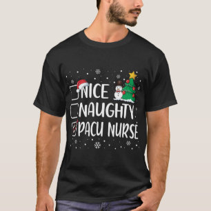 Nice Naughty Pacu Nurse Funny Christmas Pajama Xma T-Shirt