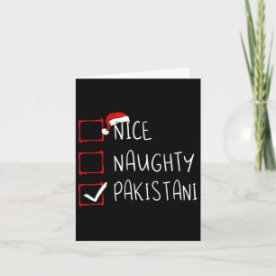 Nice Naughty Pakistani Weihnachten Pakistan Erbe Karte