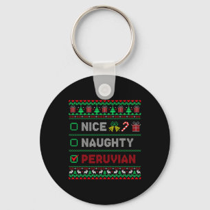 Nice Naughty Peruvian Christmas Checklist Peru Schlüsselanhänger