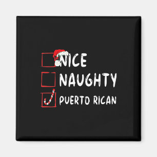 Nice Naughty Puerto Rican Christmas Puerto Rico Magnet