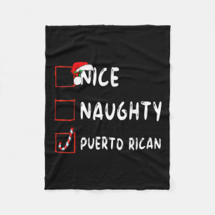 Nice Naughty Puerto Rico Weihnachten Puerto Rico 1 Fleecedecke