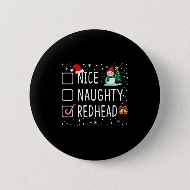 Nice Naughty Redhead  Button (Vorderseite)