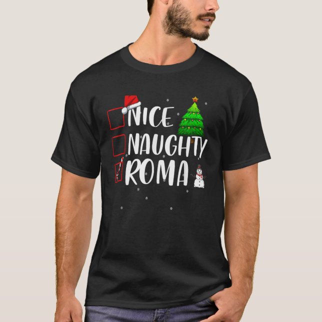 Nice Naughty Roma Gypsy Christmas Matching Top  (Vorderseite)