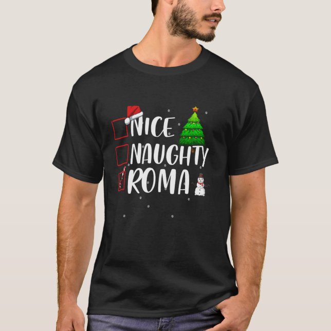 Nice Naughty Roma Gypsy Christmas Matching Top  (Vorderseite)