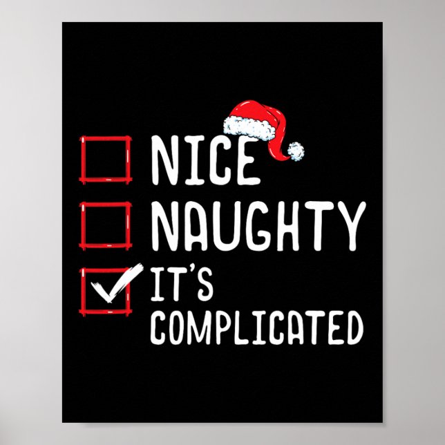 Nice Naughty seine komplizierte Weihnachtsliste Poster (Vorne)
