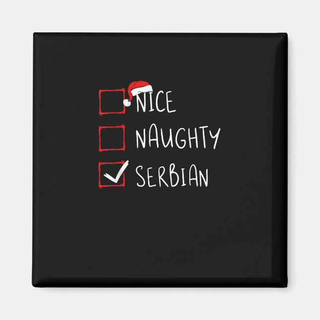 Nice Naughty Serbian Christmas Heritage   Magnet (Vorne)