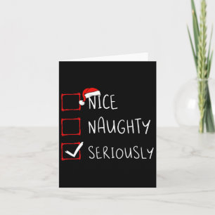 Nice Naughty Serious Weihnachtsliste Xmas Santa C Karte