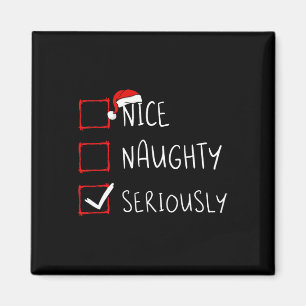 Nice Naughty Serious Weihnachtsliste Xmas Santa C Magnet