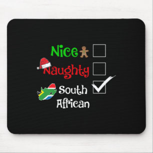 Nice Naughty South African Südafrika Weihnachten Mousepad