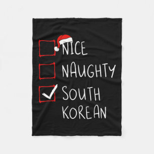 Nice Naughty Südkoreas Weihnachten Südkorea Er Fleecedecke